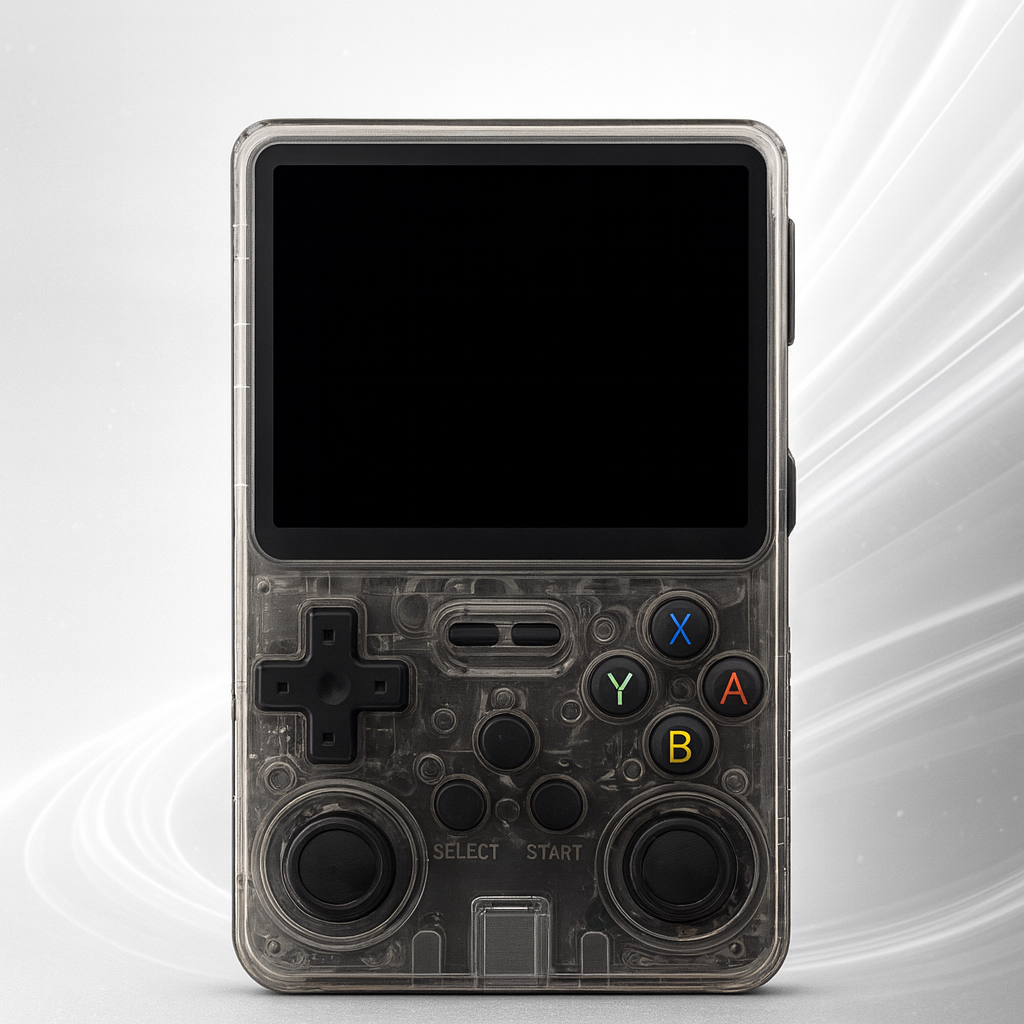 Console rétro portable – écran haute résolution, joystick double, design transparent – meilleure console rétro 2025. Level one Idée de cadeau 