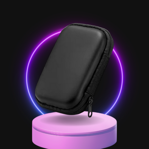 Housse de protection rigide noire pour console de jeu portable, étui de transport anti-choc avec fermeture éclair, intérieur rembourré et compartiment mesh pour accessoires. Idéal pour protéger votre console rétro ou console portable R36/R36S lors des déplacements. Level one 
